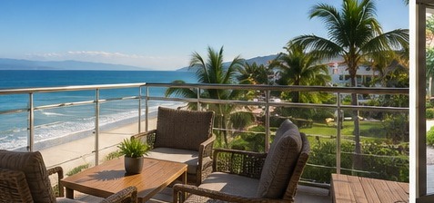 Ocean-view terrace in Banderas Bay